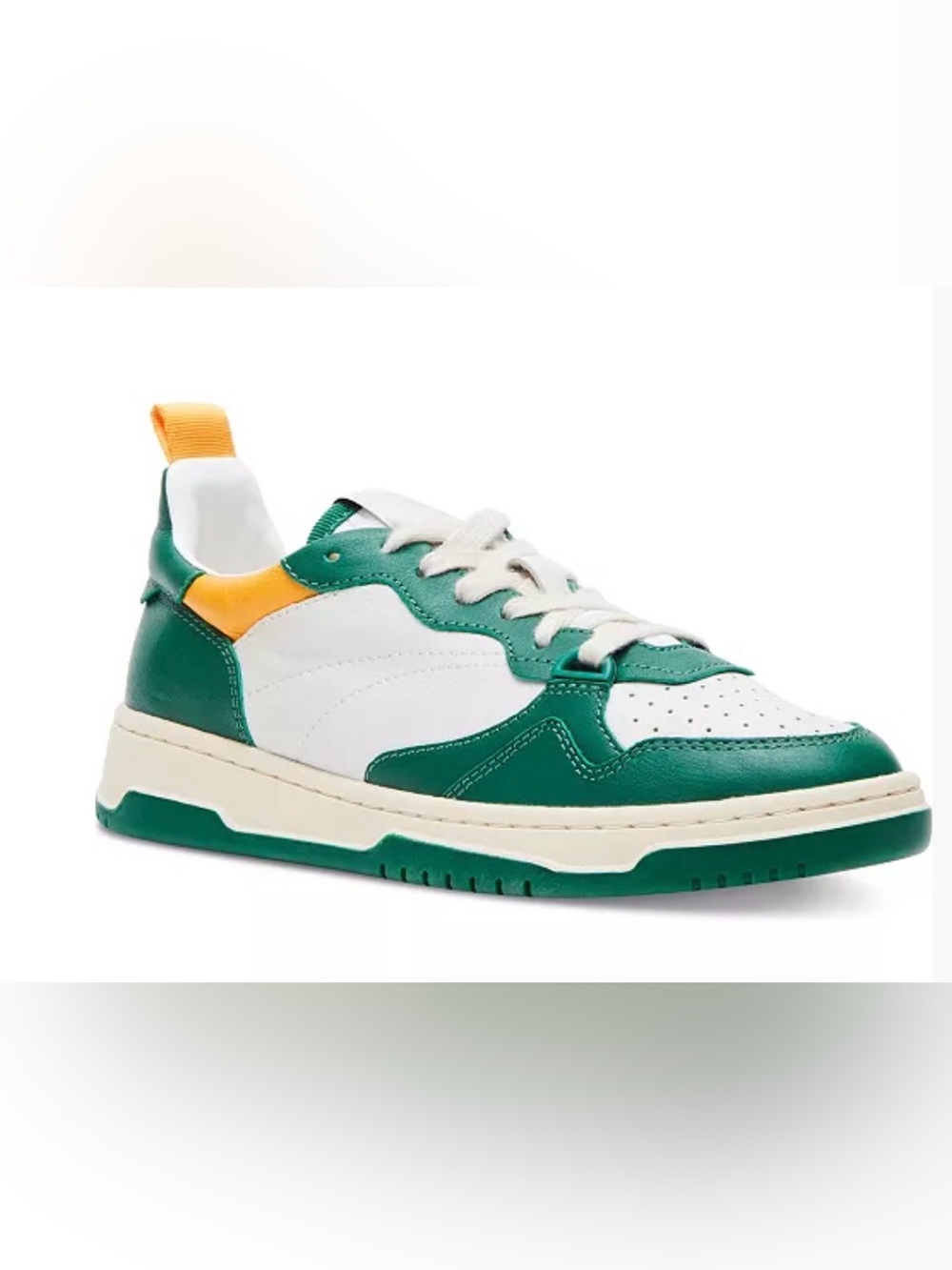 Steve Madden Everlie Court Sneakers in Green and White, Size 7.5